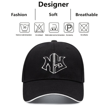 1pc, Unisex Embroidered Hip Hop Snapback Cap, Lightweight Woven Fabric Baseball Hat with Buckle Closure, All-Season Sun Visor for Men and Women, Hand Wash Only