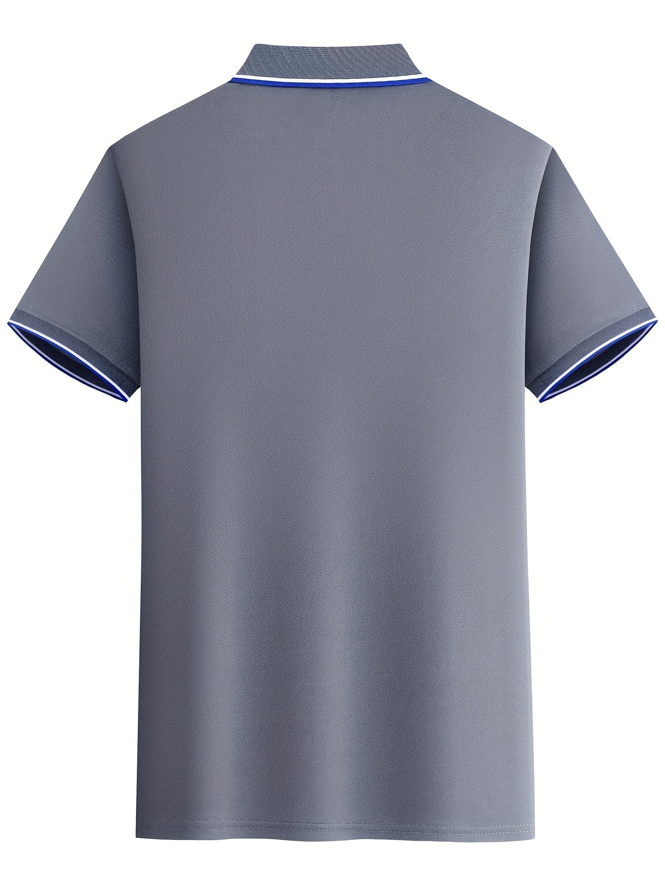 Men'S Comfortable POLO Shirt | Classic Button-Up Lapel Collar, Casual Style, Short Sleeve, Solid Color - ayq