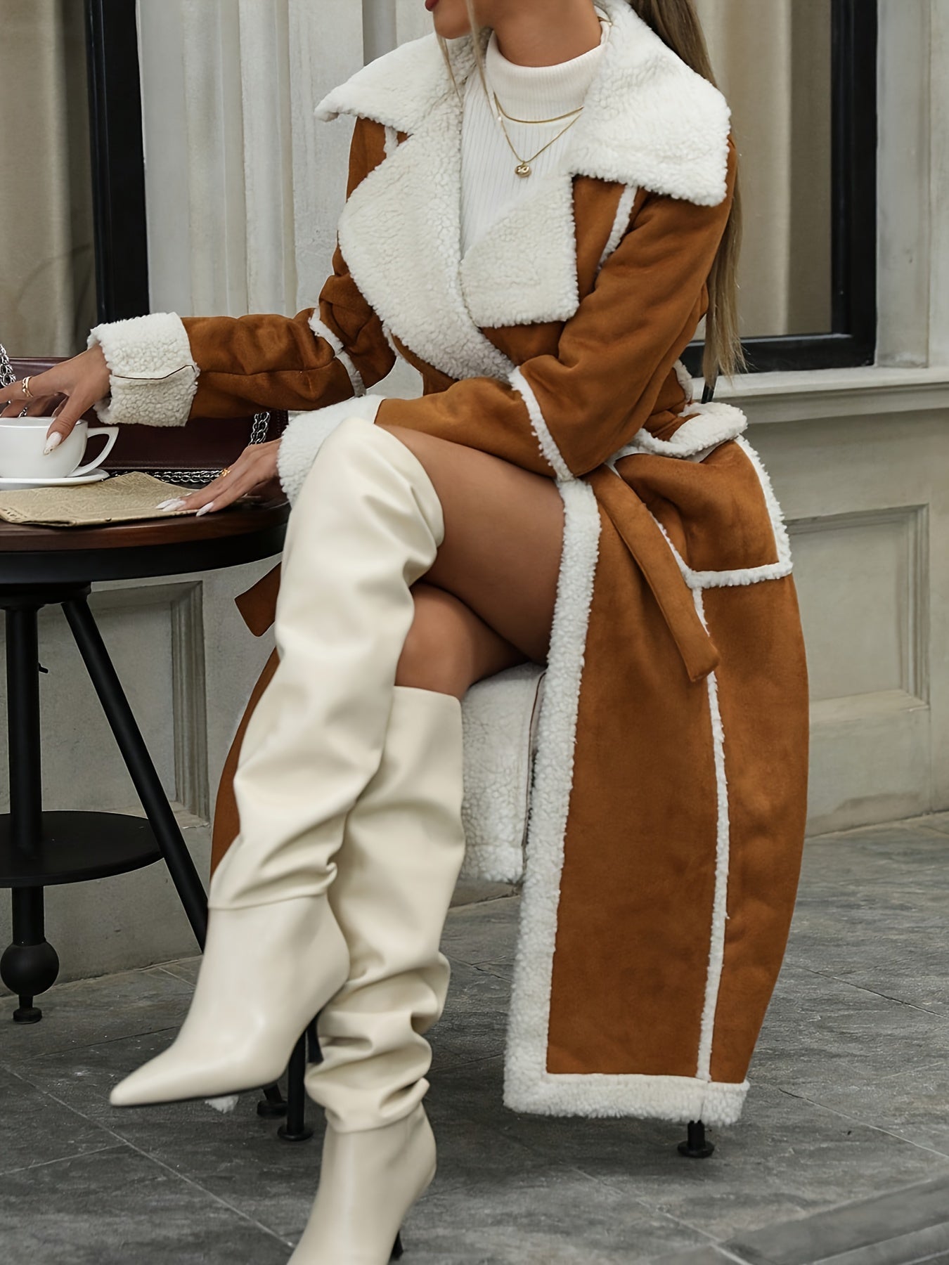 Women's Winter Coat - Elegant Long Formal & Casual Outerwear, Non-Stretchy Structure for Cold Weather, Everyday & Special Occasions, Winter Jacket, Cold Weather Apparel, Layered Design, Plush Lining, Structured Silhouette