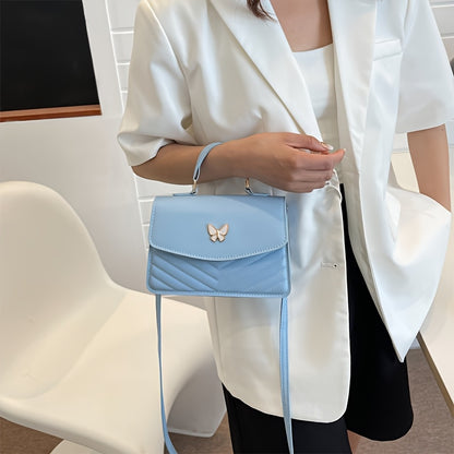 New Fashionable Minimalist Shoulder Bag Trendy Versatile Women'S Handbag Unique Crossbody Bag High-End Chic Tote Pure Diamond Solid Color Bag Fashionable Small Square Bag