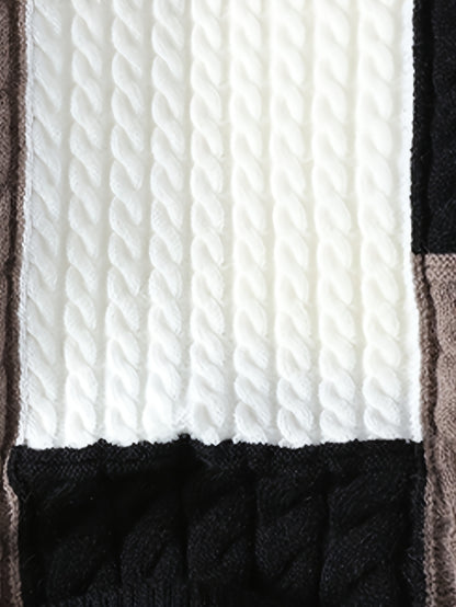 Տղամարդու սվիտեր - շագանակագույն/ - երկար թևքերով, վզնոցով, աշուն/ձմեռ, գրասենյակ, երեկույթ, առօրյա - հեշտ խնամվող, պաշտոնական և առօրյա սվիտեր տղամարդկանց համար