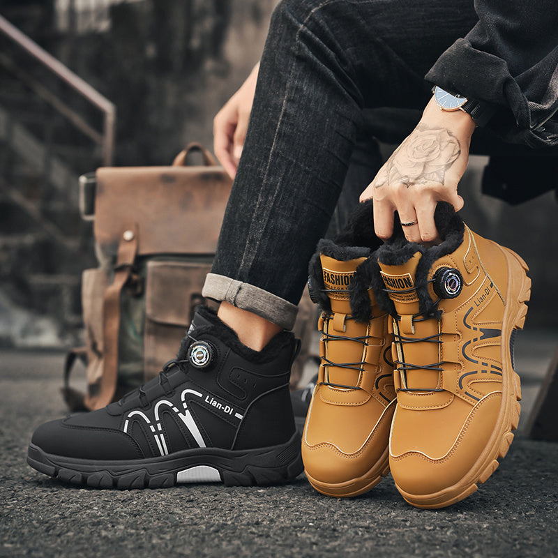 Men's Autumn Winter Lined Outdoor Chukka Boots with PVC Sole