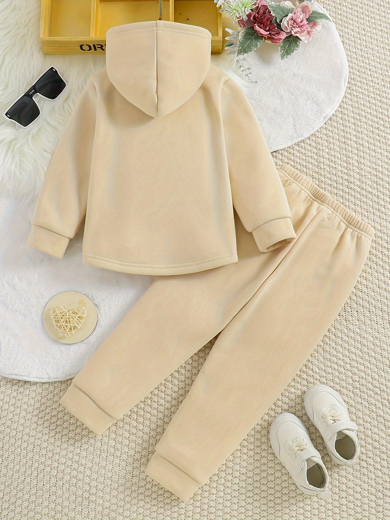 Աղջիկների համար նախատեսված 2 կտորանոց հավաքածու, կոճակներով առջևի մասով գլխարկով բաճկոն + մարզական տաբատ, աշնանային հագուստ, երեկույթների, բացօթյա սպորտի և բացօթյա խաղերի համար