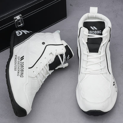 Men's Casual Mid-Top Sneakers Boots Vintage Style All-Season
