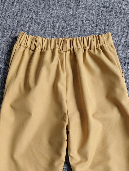 Boys Loose Fit Preppy School Dress Pants with Zipper Waist
