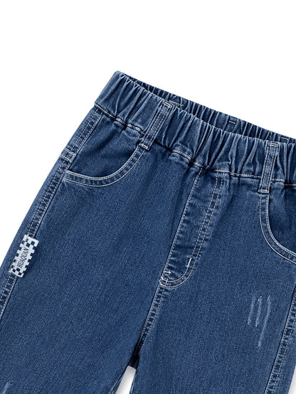 Boys' All-Season Loose Fit Straight-Leg Casual Jeans