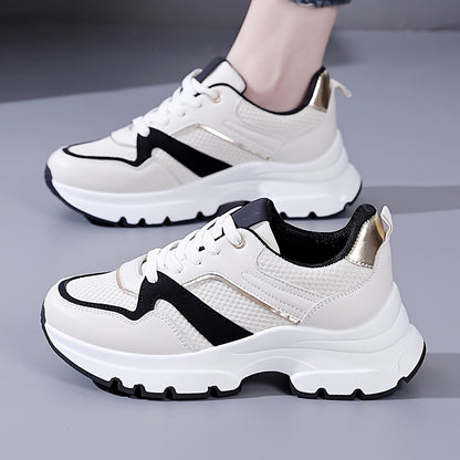 Women’s Lightweight Breathable Running Sneakers with Thick Sole