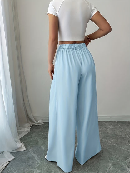 High-Waisted Wide Leg Culotte Pants for Elegant Daily Wear