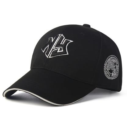 1pc, Unisex Embroidered Hip Hop Snapback Cap, Lightweight Woven Fabric Baseball Hat with Buckle Closure, All-Season Sun Visor for Men and Women, Hand Wash Only
