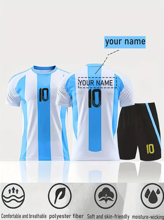 Custom Men's Football Jersey Set - Breathable Quick-Dry Mesh - ayq