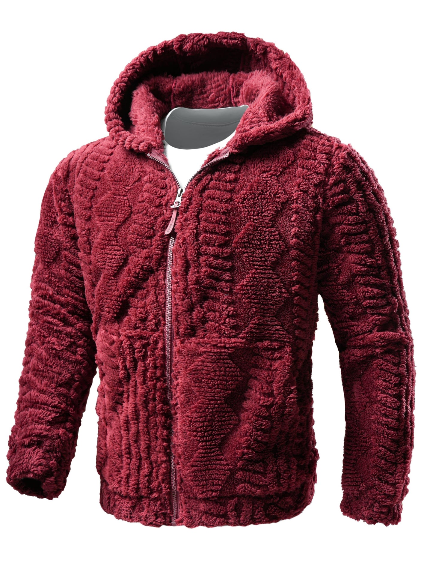 [Elson OBM] Solid Color Fashion Hooded Jacket, Long Sleeve Zip-Up Outerwear, Windproof and Warm, Comfortable for Autumn and Winter, Ideal as a Gift