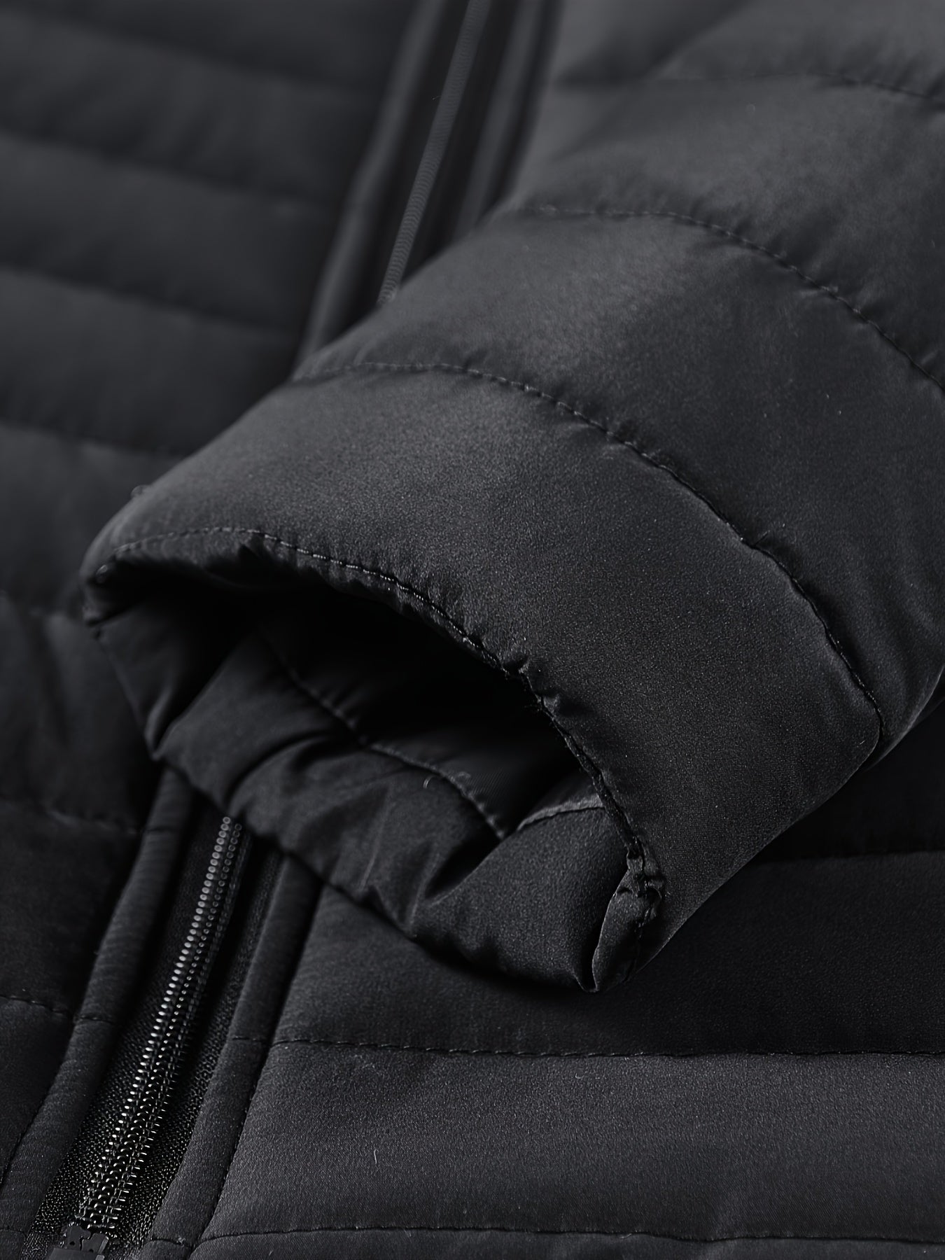 Men's Winter Stylish Padded Coat, Slim Fit Stand Collar Warm Jacket, Men's Plus Size -padded Padded Jacket - ayq