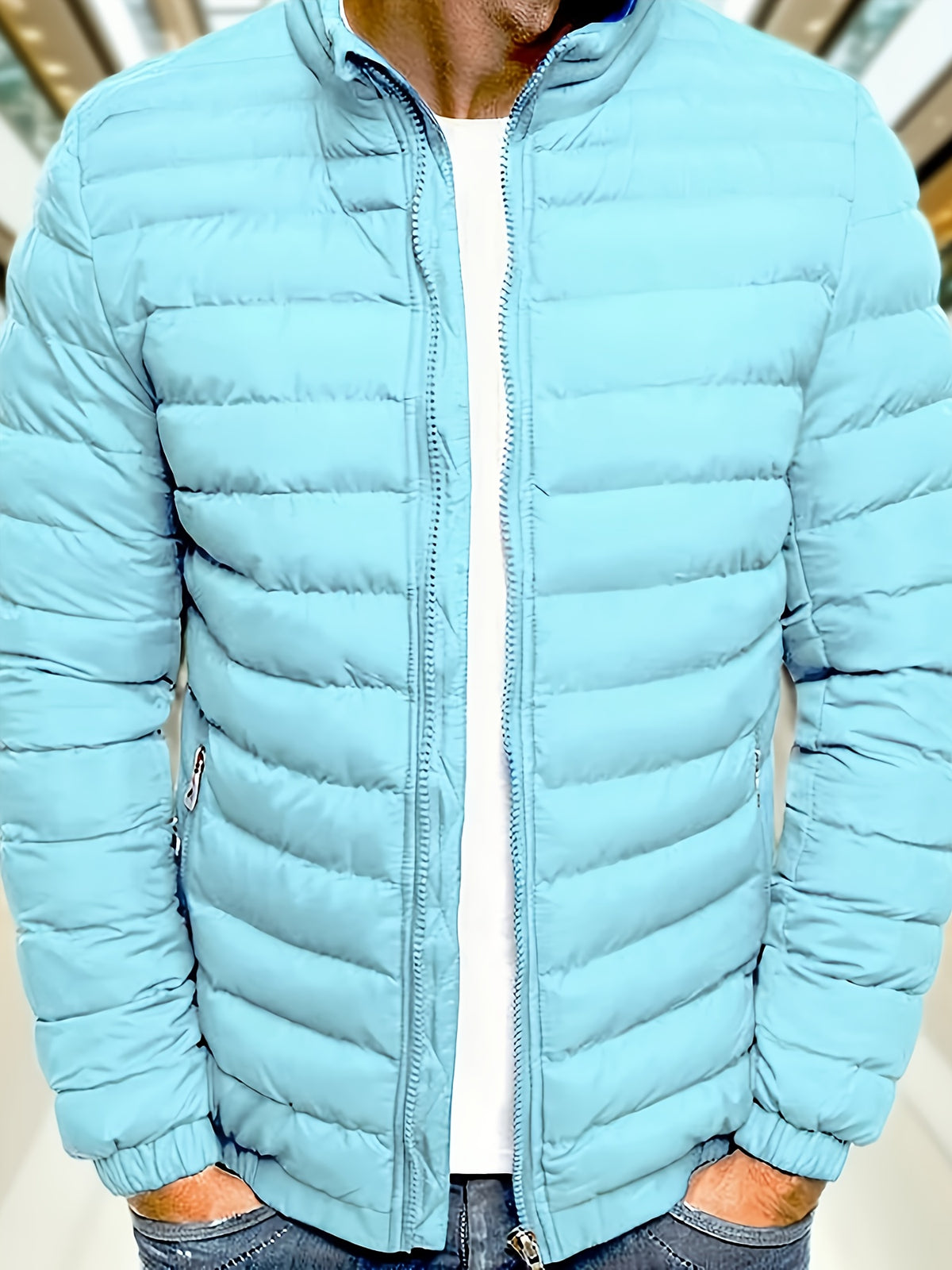 Men's Casual Zipper Hoodie Jacket with Detachable Hood