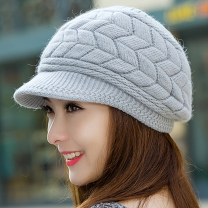 Women's Wool Beret Hat Warm Autumn Winter Outdoor Cap
