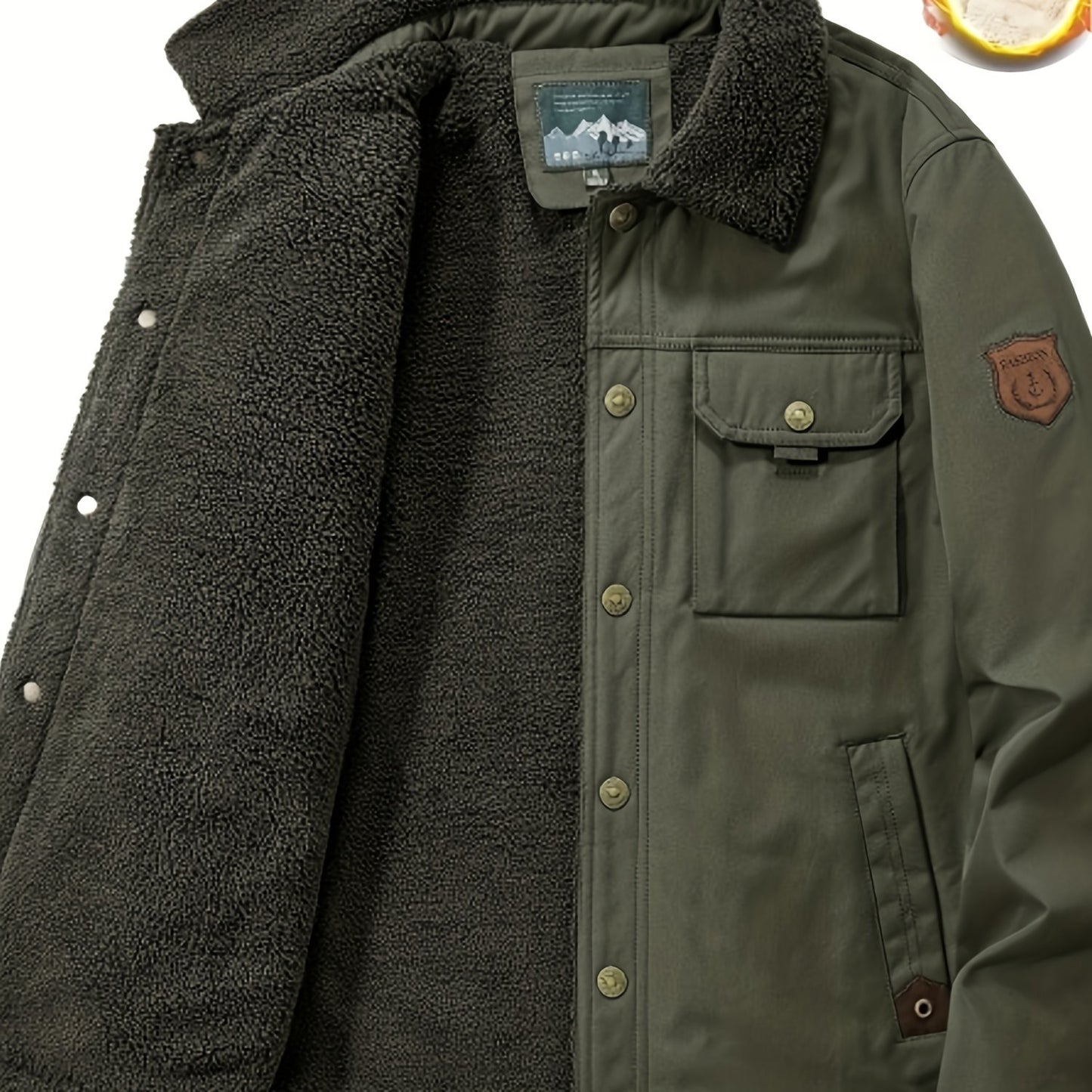 Տղամարդկանց բարձրակարգ, նորաձև, առօրյա, բազմակողմանի, բրդյա ծածկույթով, հաստ, քամուց պաշտպանող, տաք, գլխարկով ձմեռային բաճկոն