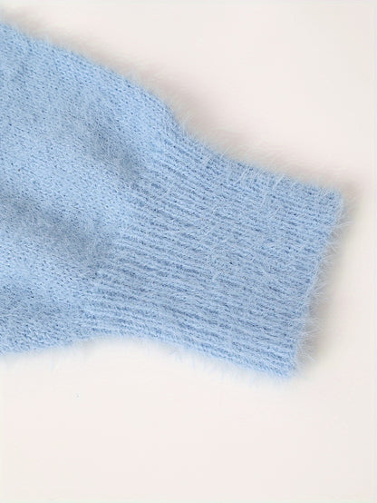 Մեծ չափս - Կանացի հարմարավետ դեղին V-ձև օձիքով սվիտեր՝ մարգարիտ կոճակներով և բրդյա եզրերով թևքերով - Ասիմետրիկ եզր, երկրաչափական նախշ, առօրյա ձմեռային սվիտեր առօրյա հագուստի համար, Ձմեռային հագուստ | V-ձև օձիքով սվիտեր | Մարգարիտ կոճակների մանրամասներ, Sw