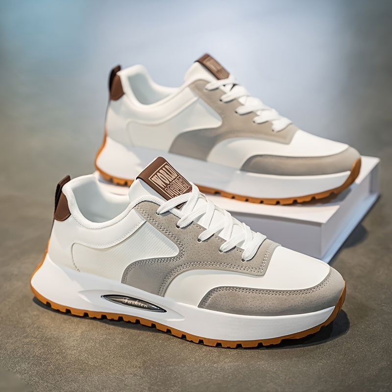 [sneakers] Men'S Running Shoes - Breathable, Non-Slip Casual Skate Shoes with Lace-Up Design, Comfortable And Durable