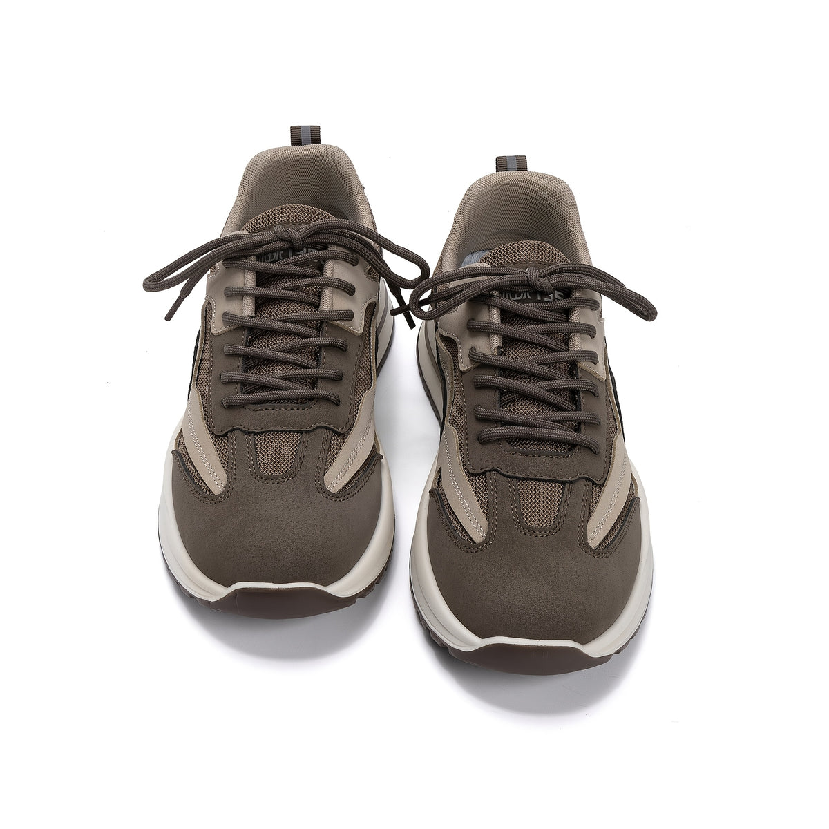 Men's Retro Casual Lace-Up Dad Sneakers with Height Boost