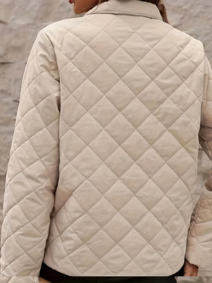 Կանացի էլեգանտ բեժ բաճկոն - կառուցվածքային չափի, կայծակաճարմանդով վերարկու՝ կանգնած օձիքով, նրբագեղ վերնազգեստ աշուն/ձմեռ, գրասենյակ, երեկույթ, առօրյա - դիմացկուն և հեշտ խնամվող կանացի հագուստ, կանացի բաճկոններ, երեկույթի հագուստ, կարված հյուսվածք,