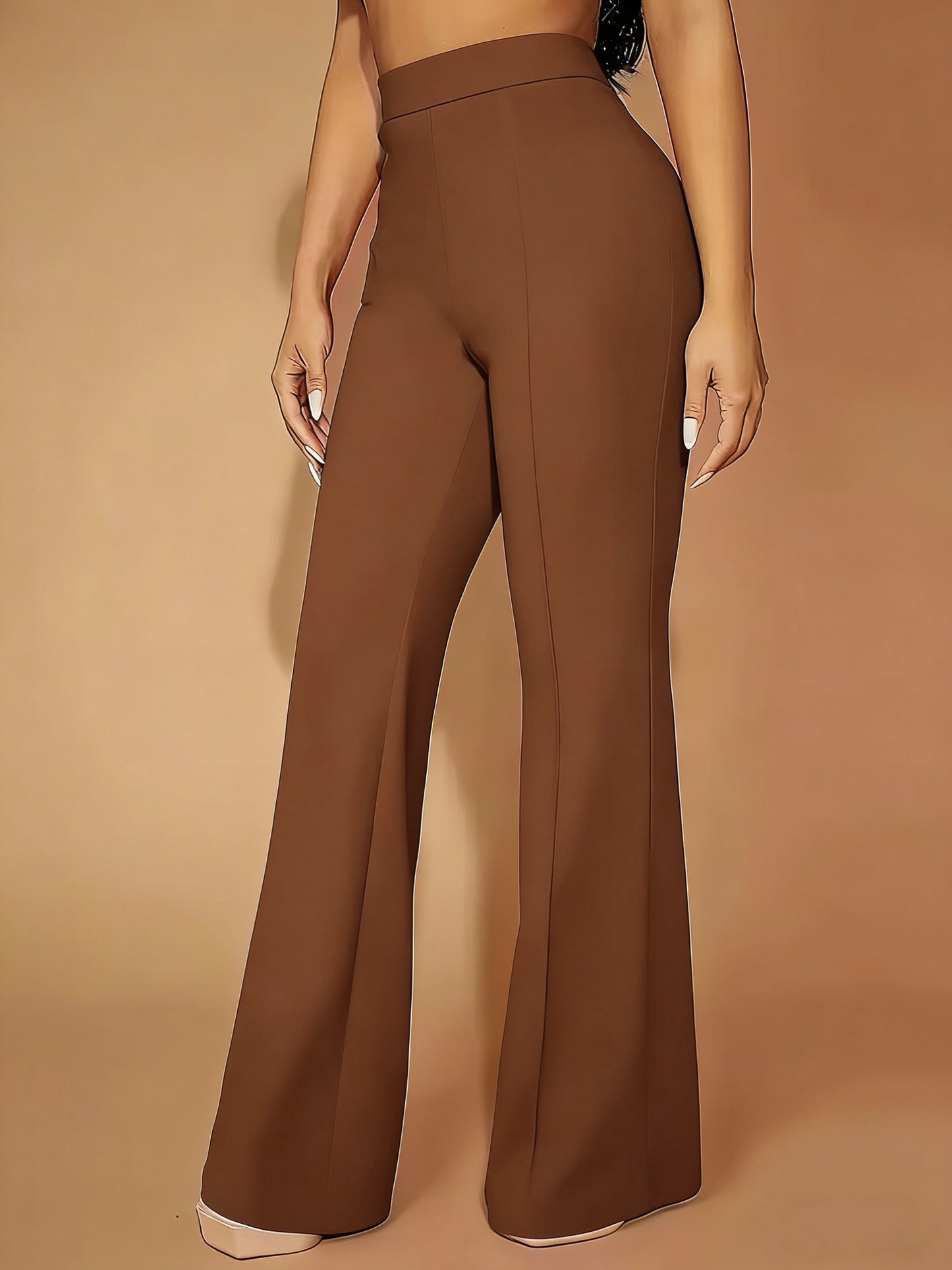 Women’s Straight-Leg Elastic Waist Pants - Comfortable All-Season Wear