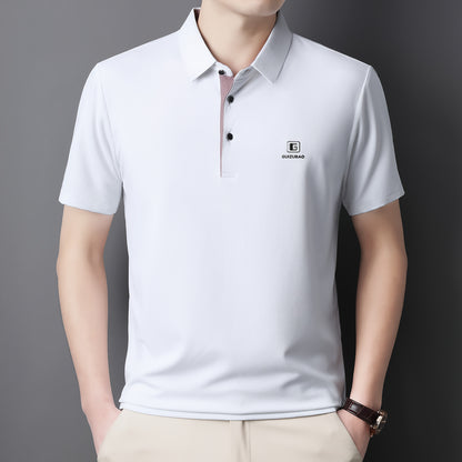Men'S Summer Short-Sleeve Polo Shirt, Versatile T-Shirt Suitable for Everyday Wear - ayq