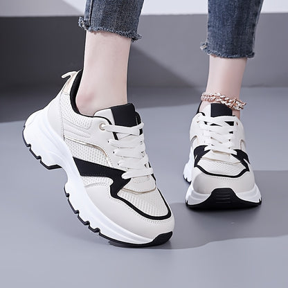 Women’s Lightweight Breathable Running Sneakers with Thick Sole