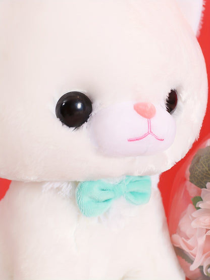 An adorable sitting New Year's cake cat plush toy doll, creative soft and cute cat pillow cat doll birthday creative gift home decoration