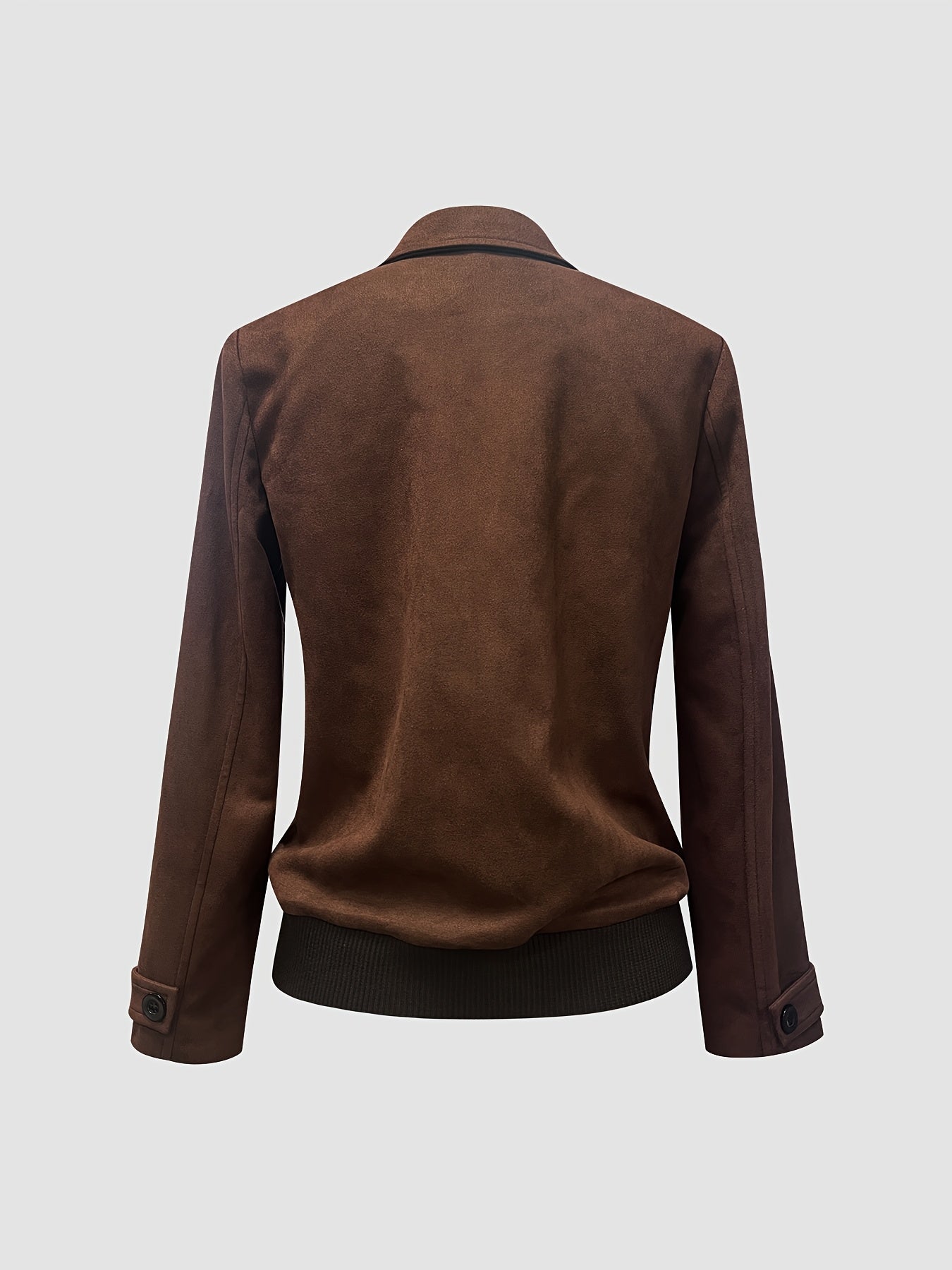 Կանացի վինտաժային ոճով արհեստական ​​մորթուց բաճկոն - երկար թևքերով, կոճակներով, շագանակագույն, աշնանային և ձմեռային առօրյա ոճով, ձմեռային առօրյա հագուստ | Վինտաժային բաճկոն | կոճակներով բաճկոն