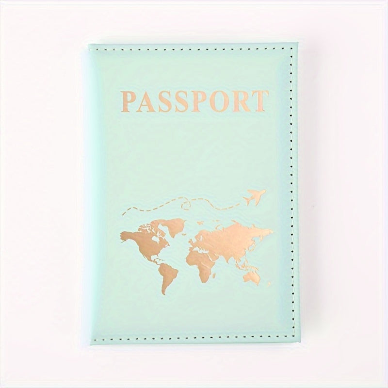 1 PC Gilding Passport Cover Holder, Travel Wallet Passport Case