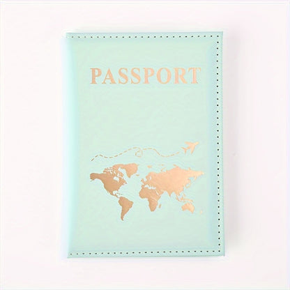 1 PC Gilding Passport Cover Holder, Travel Wallet Passport Case