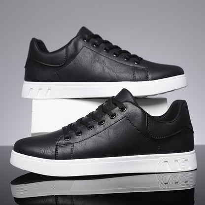 Men's Solid Color Casual Lace-Up Loafers for All Seasons