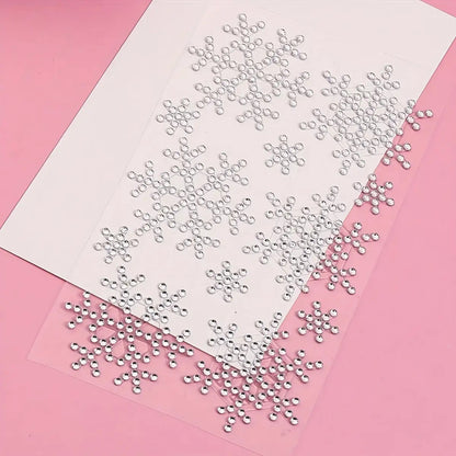 1 հատ սպիտակ 3D ձյան փաթիլի տեսքով աչքի կպչուն պիտակ՝ փայլուն դեմքի և կոպերի զարդարանք, թանկարժեք քարերով կպչուն պիտակ Y2K-ի համար, երաժշտական ​​փառատոնի, երեկույթի դիմահարդարման, ձմեռային զգեստի համար՝ հեշտ կիրառվող շքեղ աքսեսուար