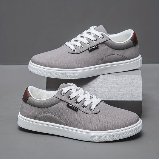 Men's Stylish & Comfortable Canvas Sneakers - Non-Slip, Lace-Up Casual Shoes for All Seasons