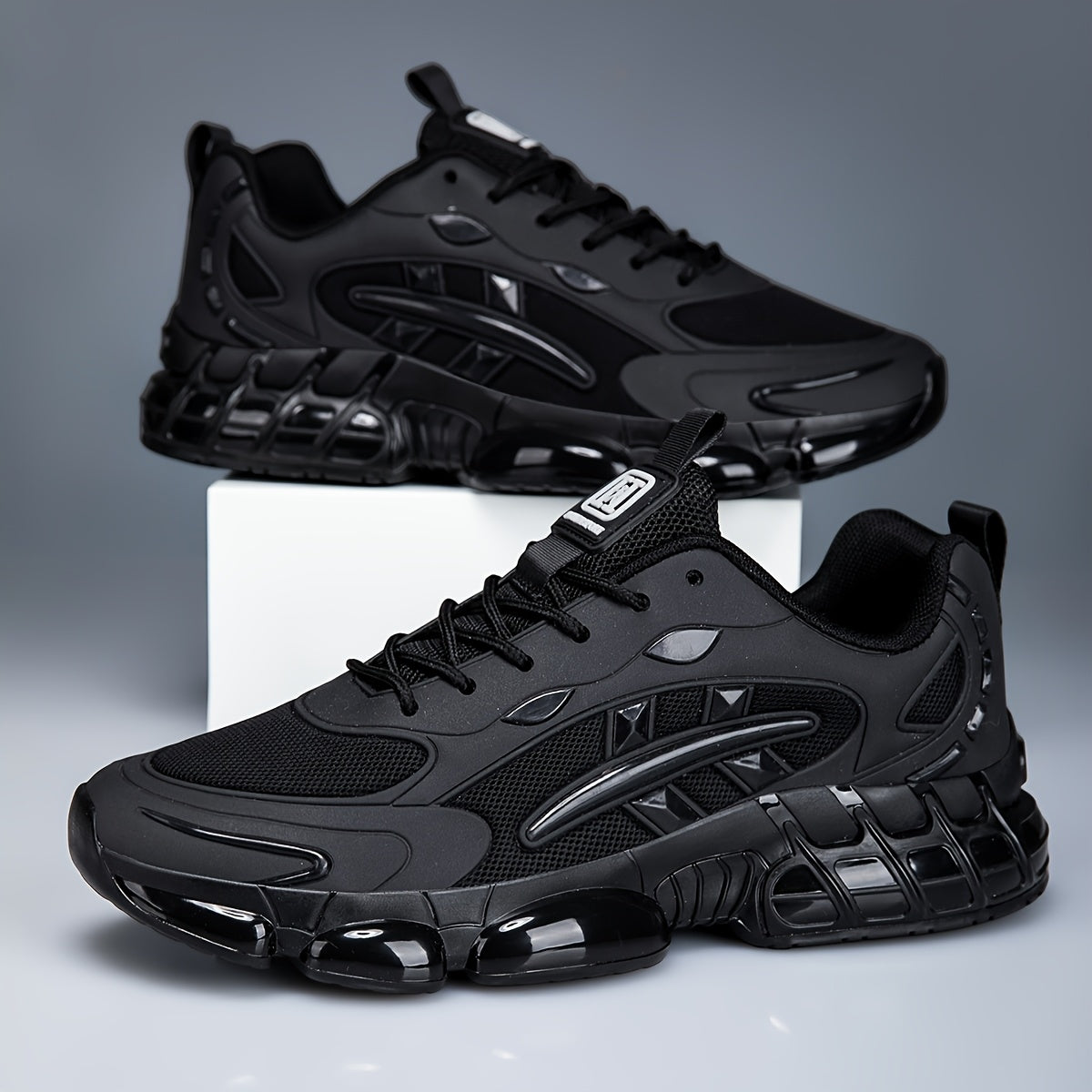 Men'S Casual Sports Shoes | Breathable Low-Top Running Shoes, All-Season, Comfortable, Faux and Fabric Upper, EVA Sole, Lace Closure, Round Toe - ayq