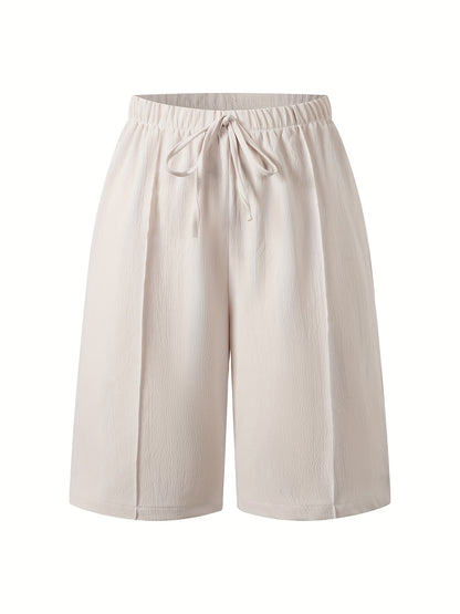 Women's Vacation Shorts Solid Color Polyester Lightweight