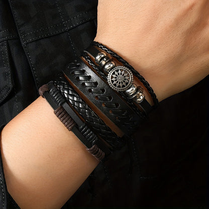 18Pices Men's Vintage Multilayer Alloy Jewelry Party Wear Fashion Street Jewelry Accessories