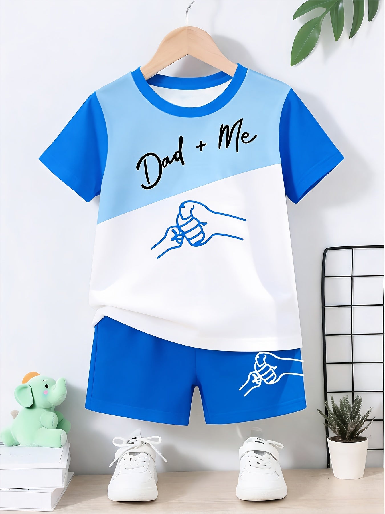 Summer Boys' Sporty Color-Block T-Shirt & Shorts Set