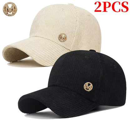 Unisex Adjustable Corduroy Baseball Cap - Lightweight, Retro Style