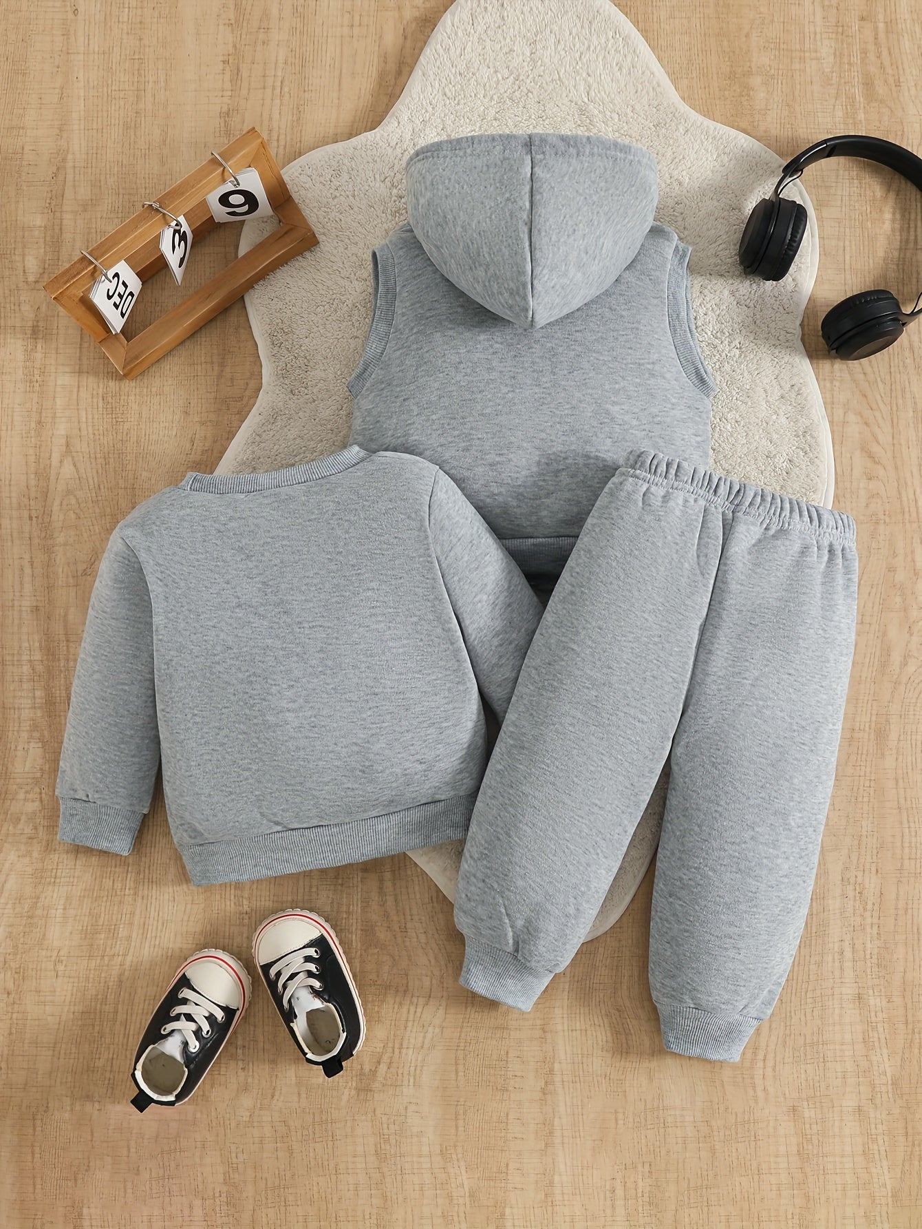 Toddler Boys 3-Piece Fall/Winter Pullover Set with Vest
