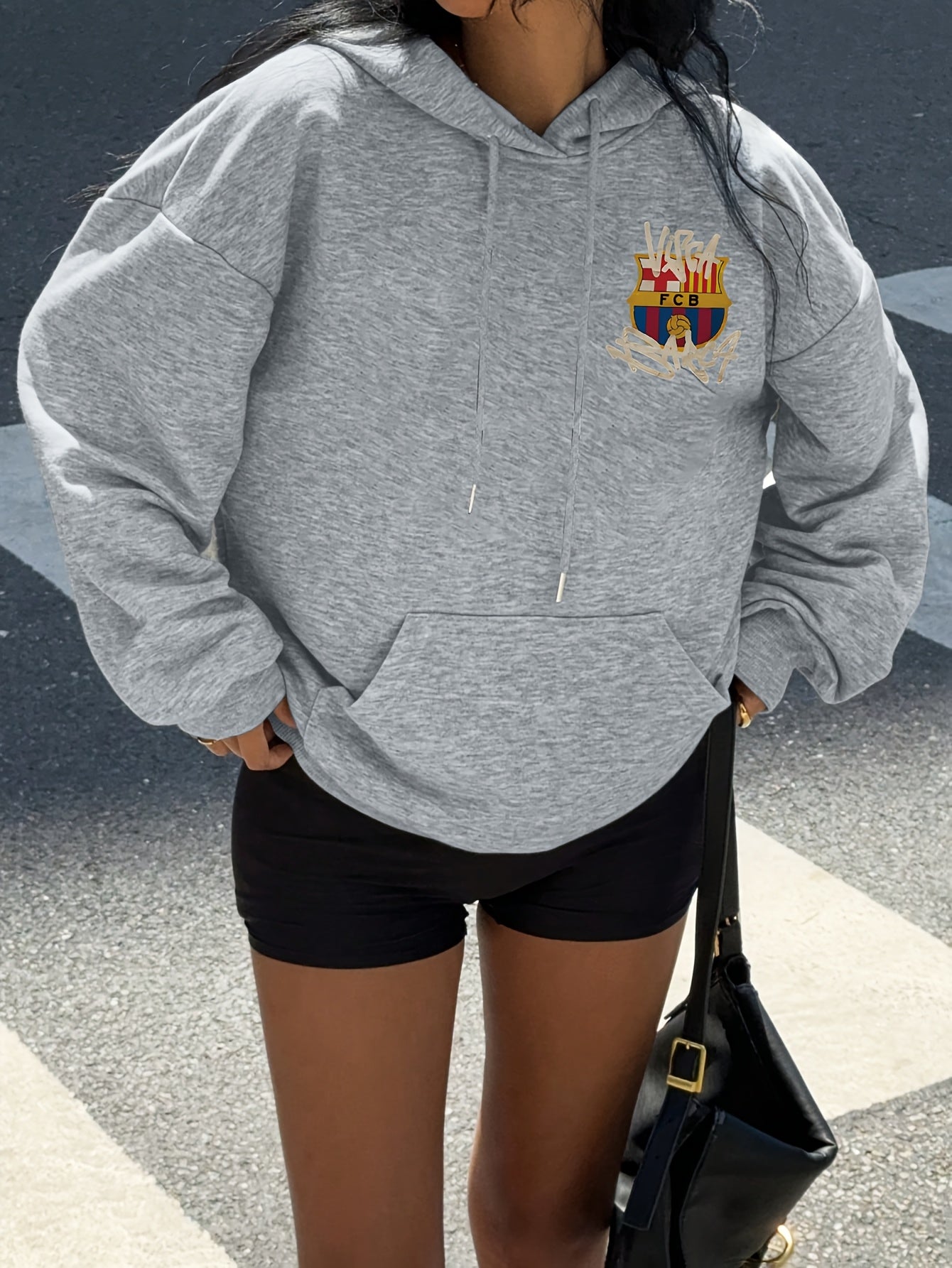 Women's Casual Graphic-Print Hooded Sweatshirt for Fall Winter