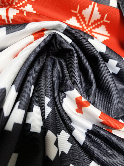 Christmas Deer Print Bodycon Dress, Casual Crew Neck Long Sleeve Mini Dress, Women's Clothing