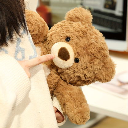 35Cm/13.78In Adorable Heart-Shaped Bear Plush Toys Kawaii Panda Stuffed Animals Ultra Soft Cuddly Gifts for Boys And Girls Birthday Celebrations Holiday Home Decoration