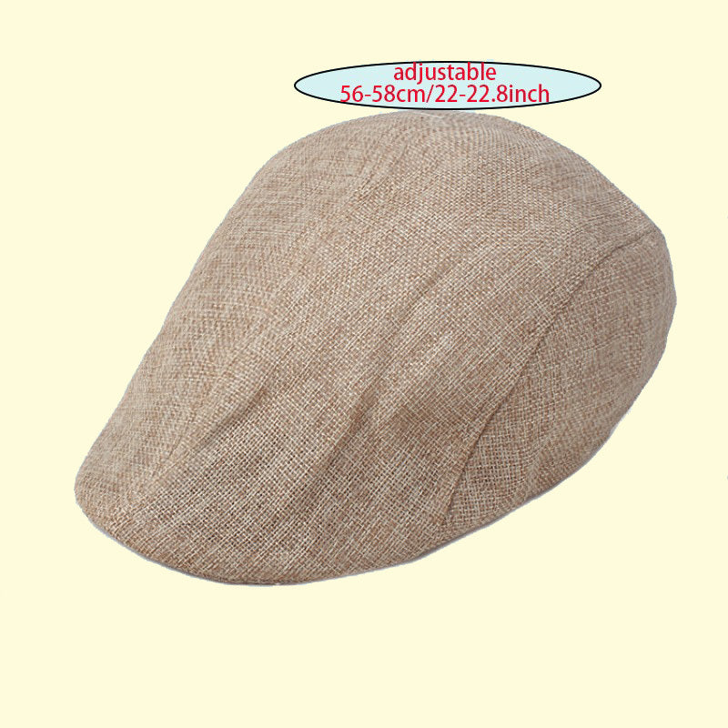 Retro Solid Color Newsboy Cap, Women'S Spring Summer Outdoor Sports Riding Travel Literary Painter Hat, Polyester Woven Beret with Lightweight Design and Inelasticity Fit
