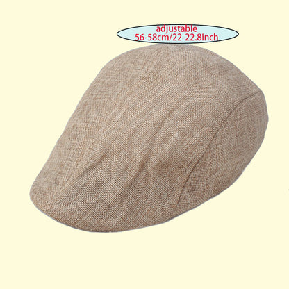 Retro Solid Color Newsboy Cap, Women'S Spring Summer Outdoor Sports Riding Travel Literary Painter Hat, Polyester Woven Beret with Lightweight Design and Inelasticity Fit