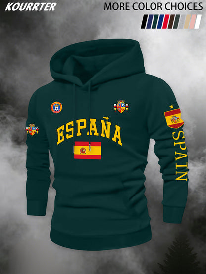 Men's Spain National Team Hooded Sweatshirt Casual Sportswear