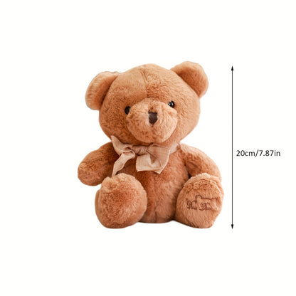 1pc Teddy Bear Plush Suitable for Girls - Soft Stuffed Toy with Bow Tie, Cute Teddy Bear for Bedtime Companion, Birthday & Valentine's Gift, /