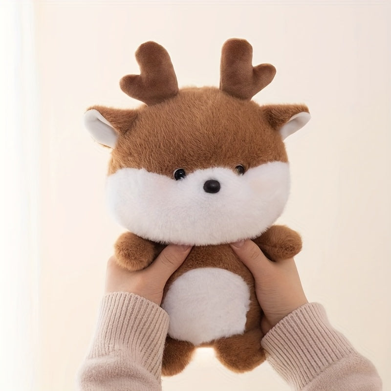 Փափուկ լցոնով փափուկ եղջերու տիկնիկ - խելոք գրկախառնվող եղջերու, հարմար է Սուրբ Ծննդյան, Սուրբ Վալենտինի ծննդյան նվեր, գրկախառնվող ուղեկից քնելու համար