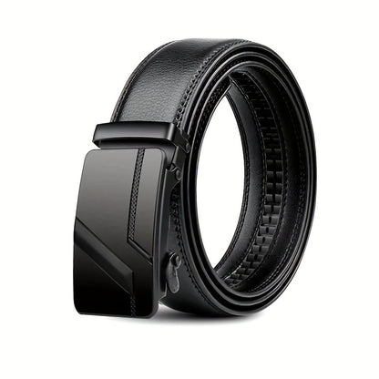 Business Men's Belt Black Automatic Buckle Fashion Belt Casual Men's Suit Belt Accessories