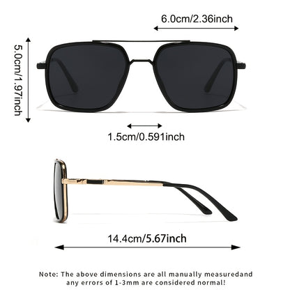 Unisex Double Bridge Polarized Sunglasses with TAC Lenses