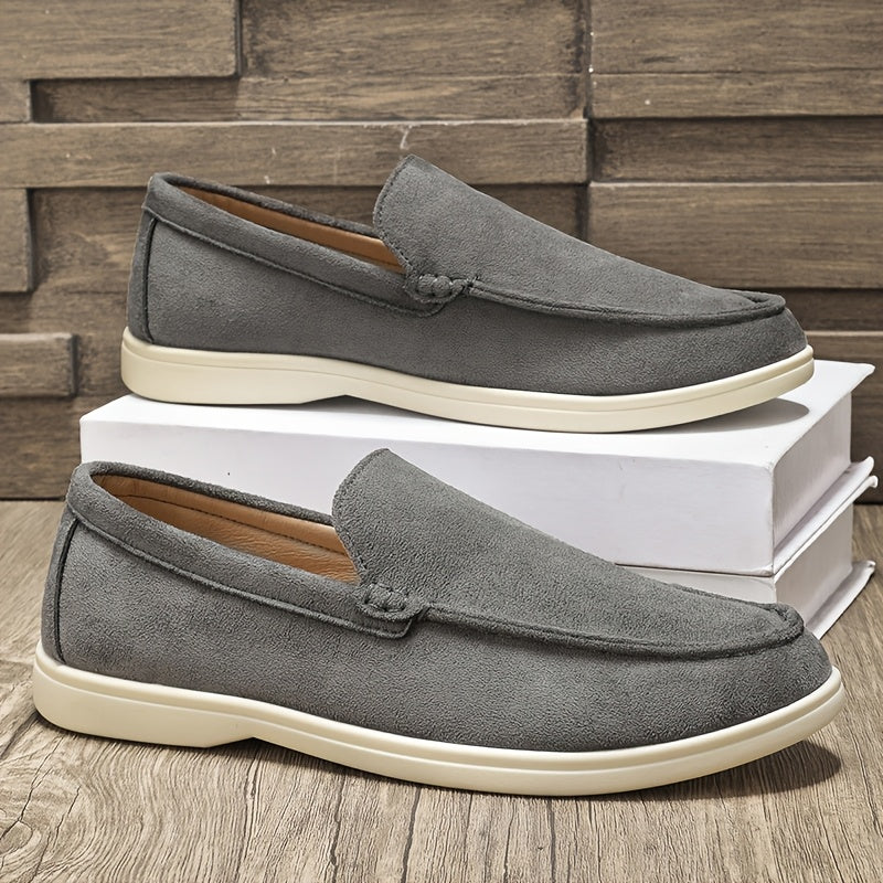 Men's Casual Slip-On PU Shoes Classic Round Toe